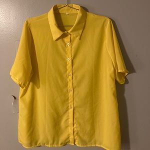 Yellow button down